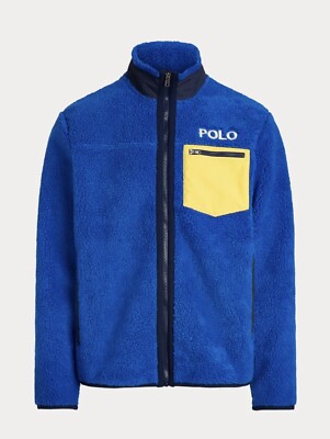 NEW Polo Ralph Lauren SKI 92 Stadium Pile Fleece Zip Up Jacket