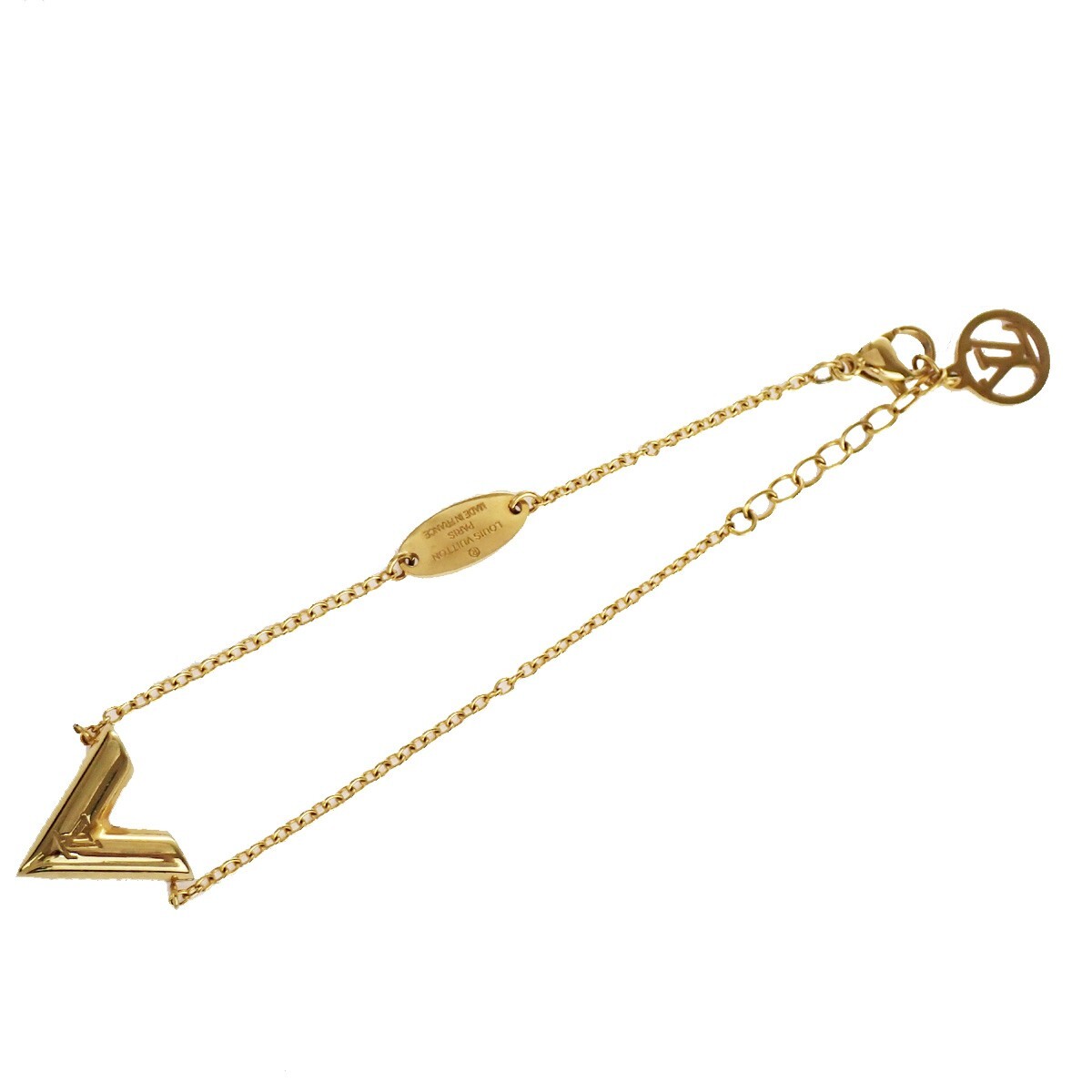 LOUIS VUITTON Essential V Bracelet Gold-Plated France M61084
