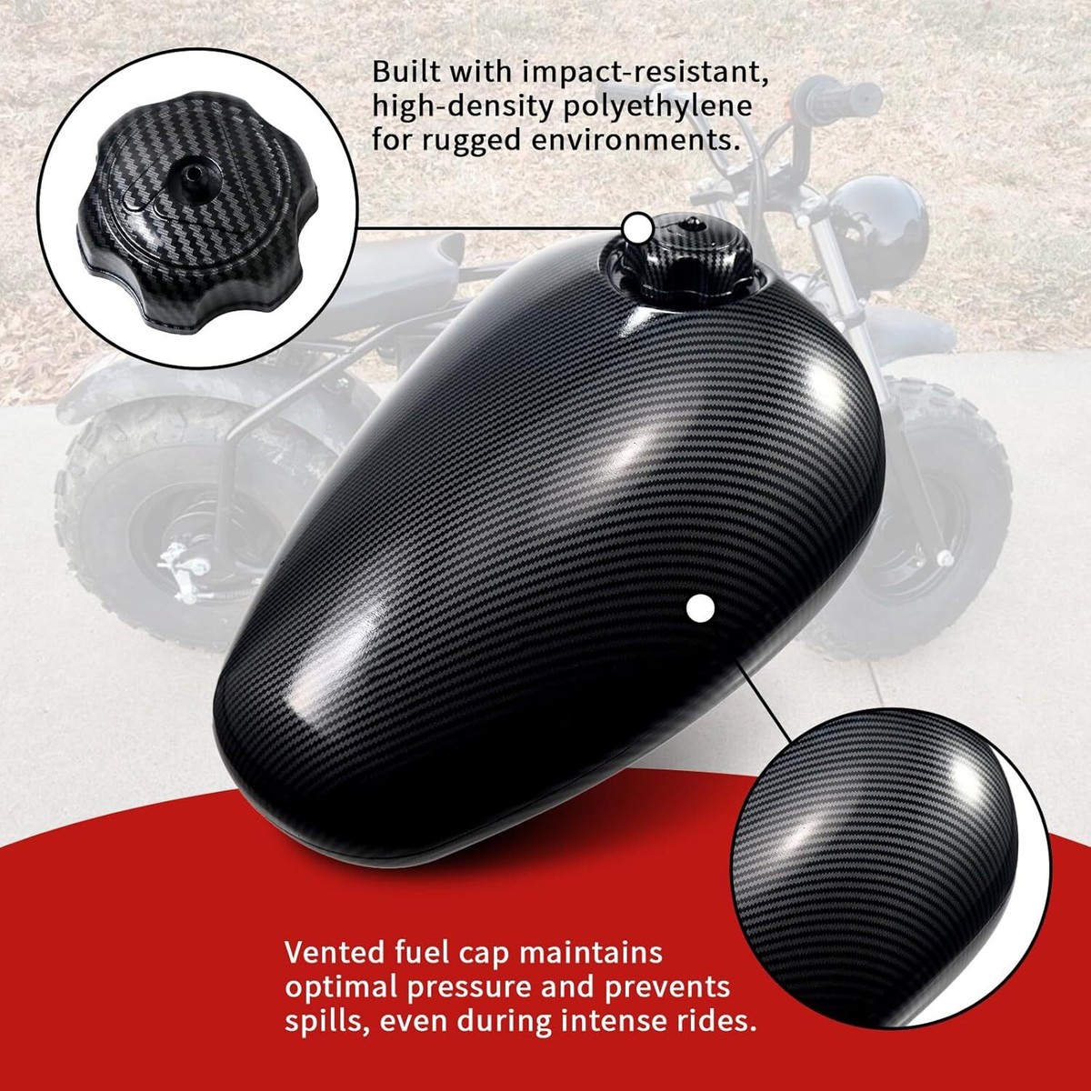 Gas Fuel Tank For Coleman CT200U-EX Axis M200 Hisun HS200-3