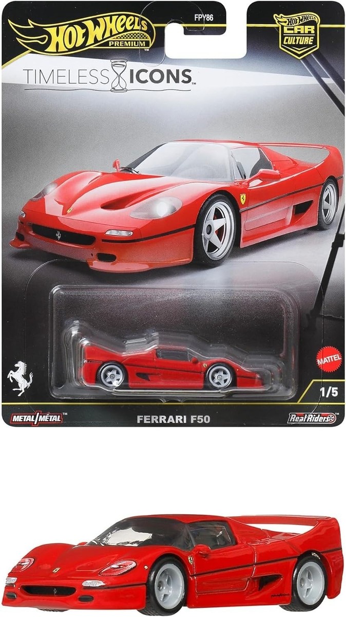 Hot Wheels Premium Ferrari F50 Red Timeless Icons 2025 (In-Stock