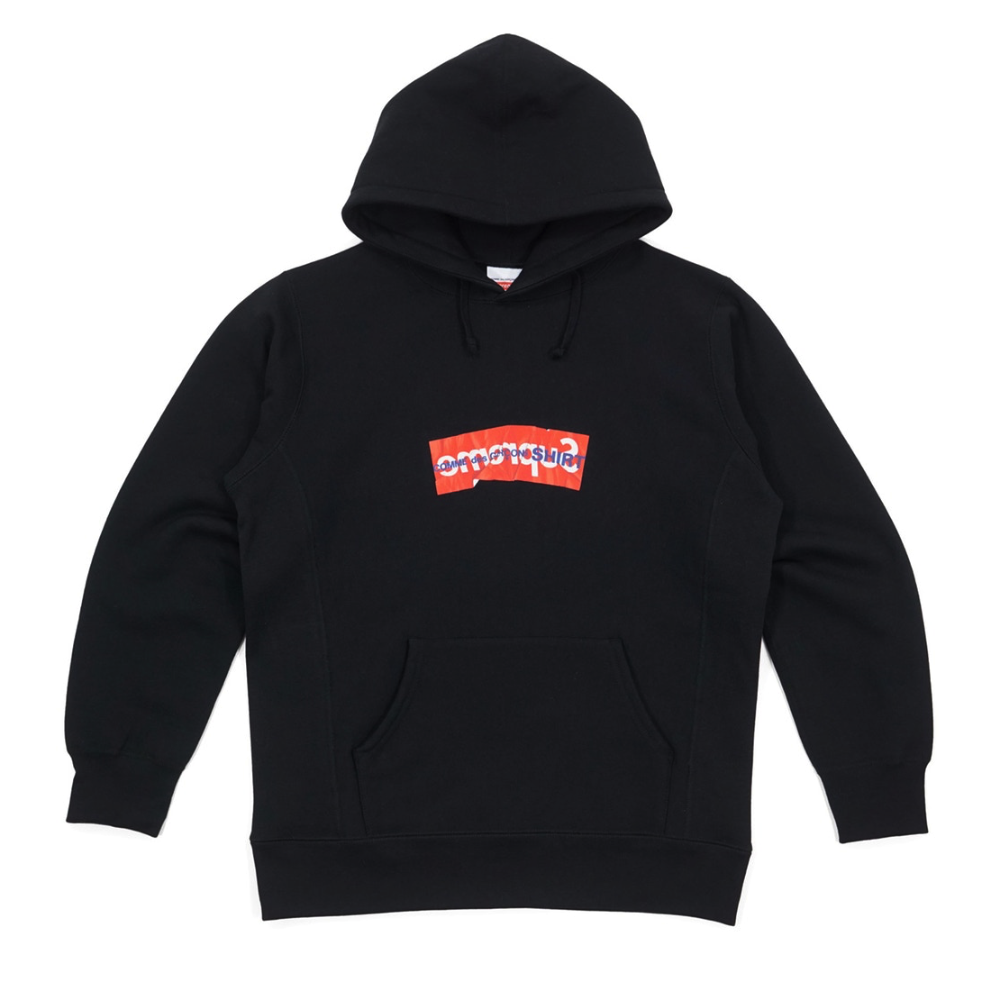 NWT Supreme x Comme des Garcons CDG Black Red Box Logo Hoodie M