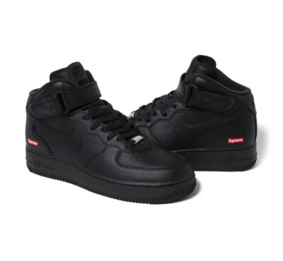 Brand New Supreme® x Nike® Air Force 1 Mid Black - Size 9.5