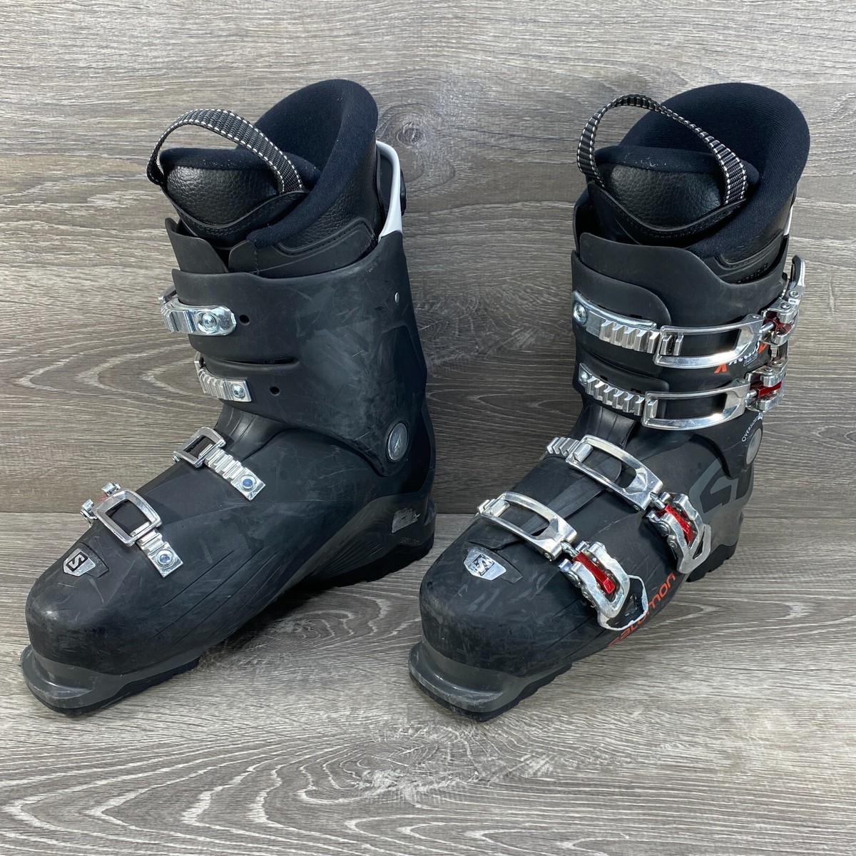 Salomon X Access R60 Energyzer Black Red Ski Boots Sz 27/27.5