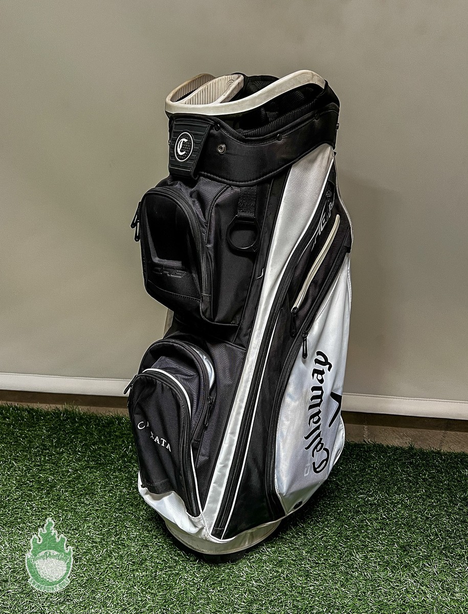 Used Callaway ORG 14 Way Golf Cart Carry Bag White/Black Cascata
