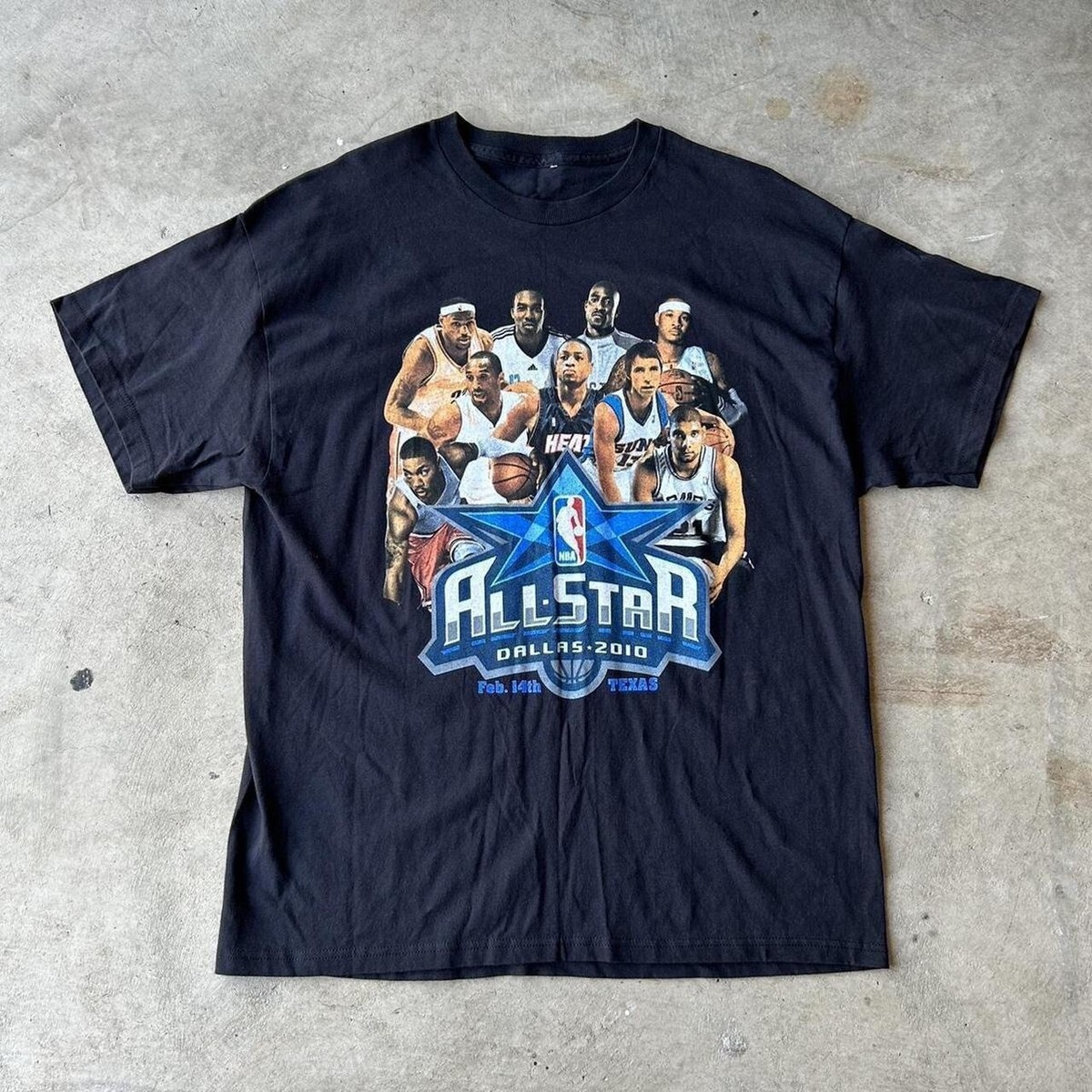 Vintage 2010 NBA All Star Game Dallas Shirt XL Lebron James Kobe