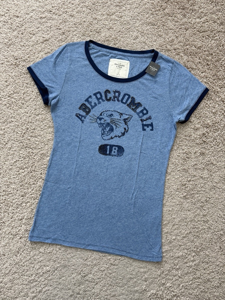NWT Rare 2000s Y2K Abercrombie & Fitch Womens SS T Shirt Size S