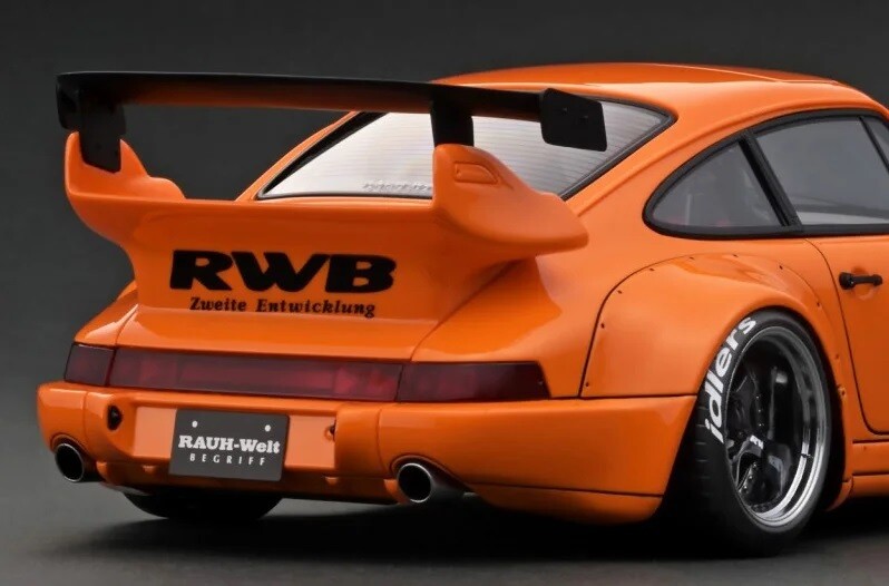 Ignition Model 1/18 RWB Porsche 964 Orange/WORK Meister S1 Type