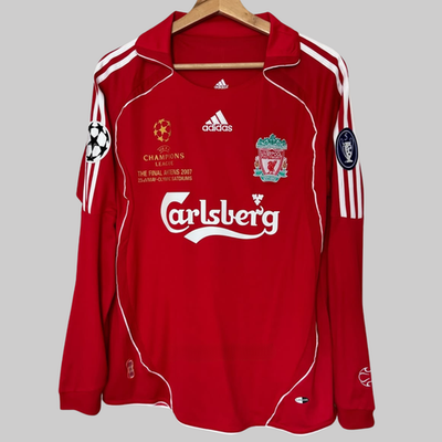 Steven Gerrard #8 Liverpool 2006-2007 Home Champions League Long