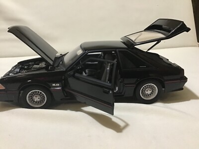 MUSTANG BLACK RED FORD FOX BODY 1989 GT 500 pcs MADE 1/18 GMP RARE