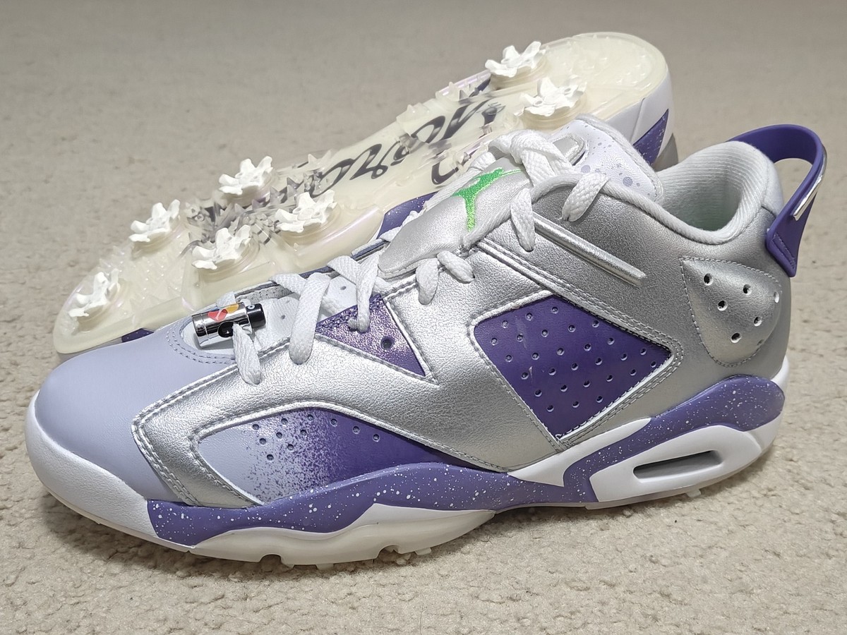 Nike Air Jordan Retro 6 NRG Men's Golf Shoes Purple Metallic