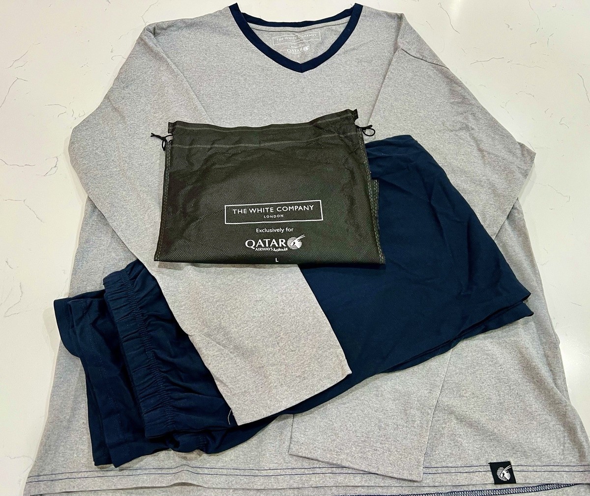 NEW Qatar Airways Q-Suites Pajamas/Loungewear Set by The White