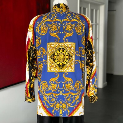GIANNI VERSACE VERSUS cotton shirt Barocco & Lion size IT 48 from