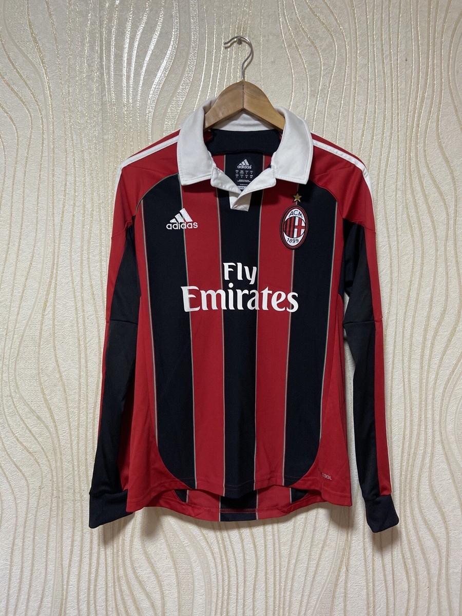 MILAN 2012 2013 HOME SHIRT JERSEY LONG SLEEVE ADIDAS W38560 sz S