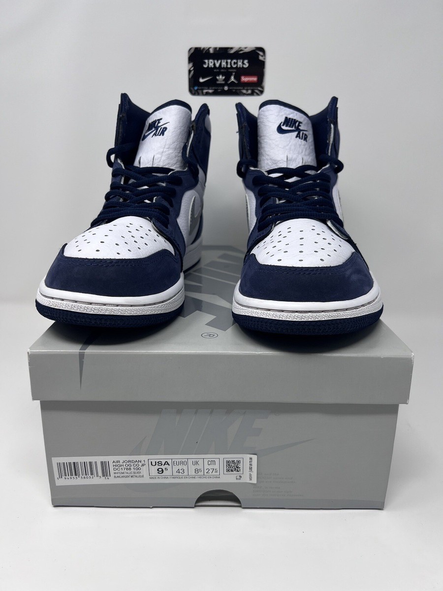 Air Jordan 1 Retro High CO.JP Midnight Navy White Silver Swoosh
