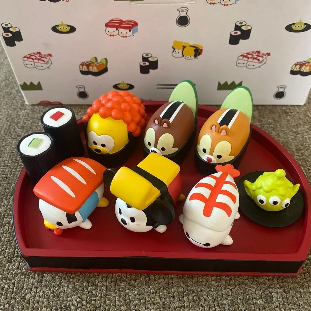 Disney Store Japan Sushi Figure Set Mickey Friends Chip dale Alien