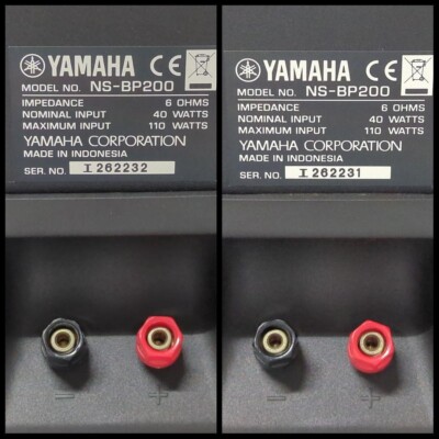 YAMAHA Speaker Piano Black 2 pairs NS-BP200BP AUX Stereo Sound