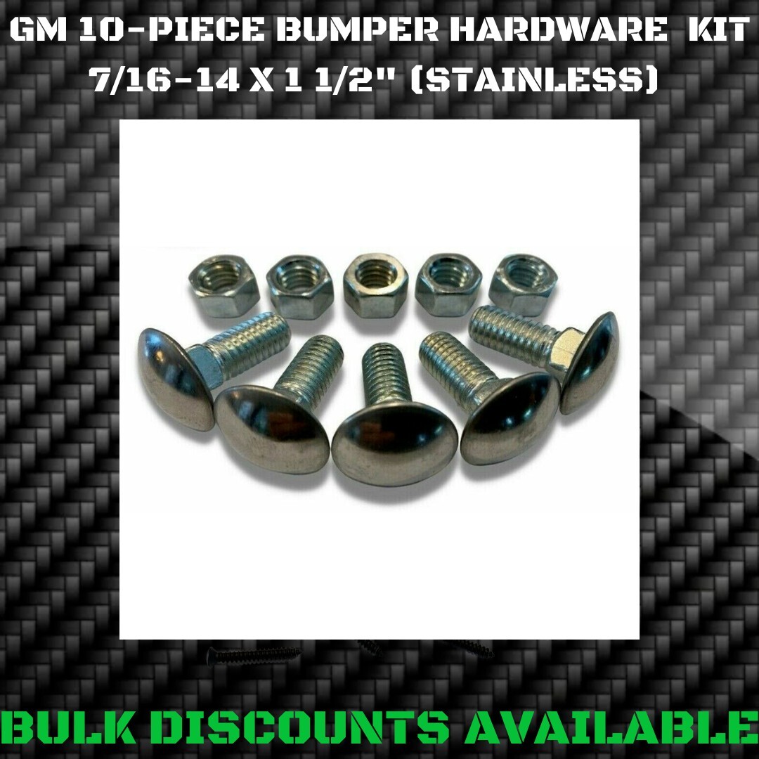 1960-1994 Chevy K5 Blazer FRONT / REAR Chrome Bumper Bolts 7/16