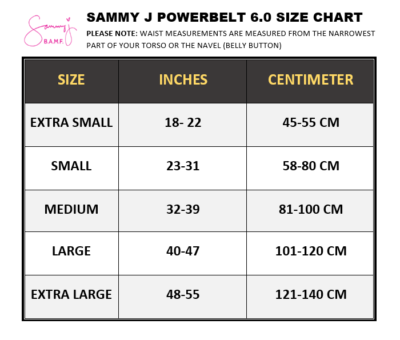 SAMMY J POWERBELT 6.0 - Authentic (Extra Small – Extra Large) | eBay