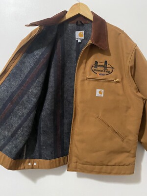 NWOT Carhartt Detroit Jacket Brown/Tan Size XL Wool Blanket Linen
