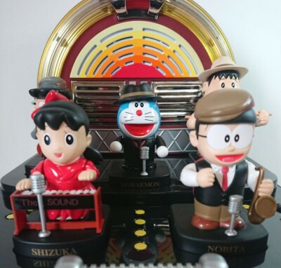 DORAEMON JAM BOX Sound and Light up action w/5pcs Figures NIB Rare