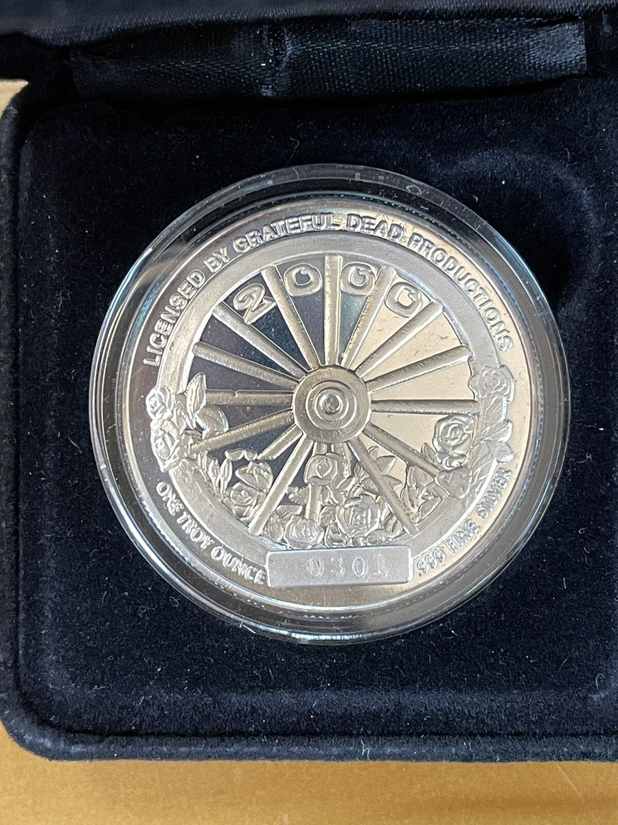 Grateful Dead Shield One Troy Ounce .999 Fine Silver 2000 Liquid