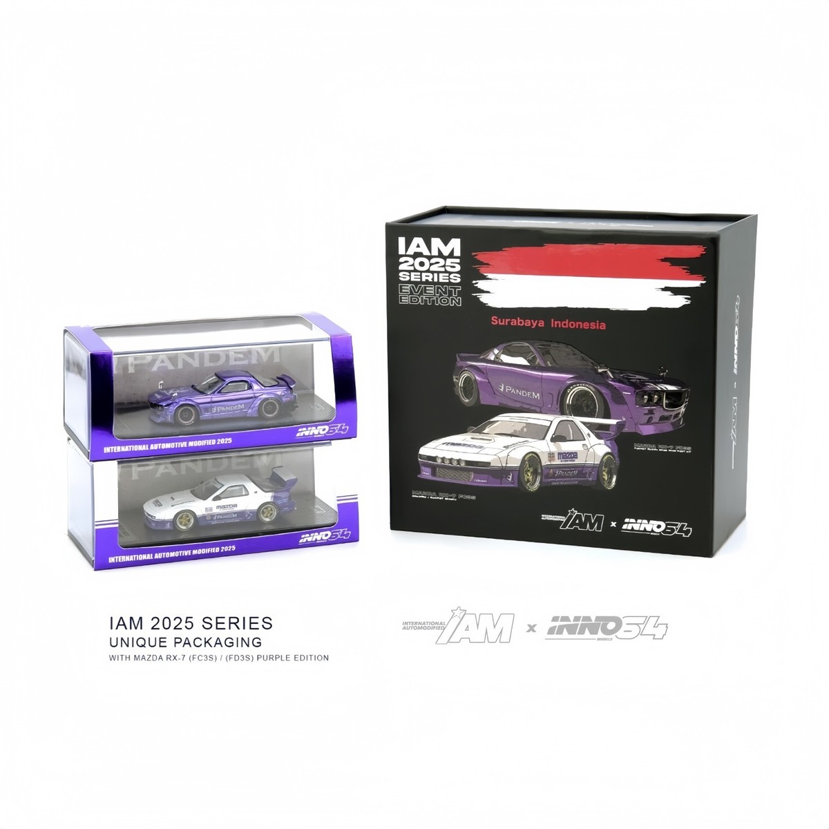 INNO64 1:64 Mazda RX7 FC3S & FD3S Pandem Rocket Bunny IAM
