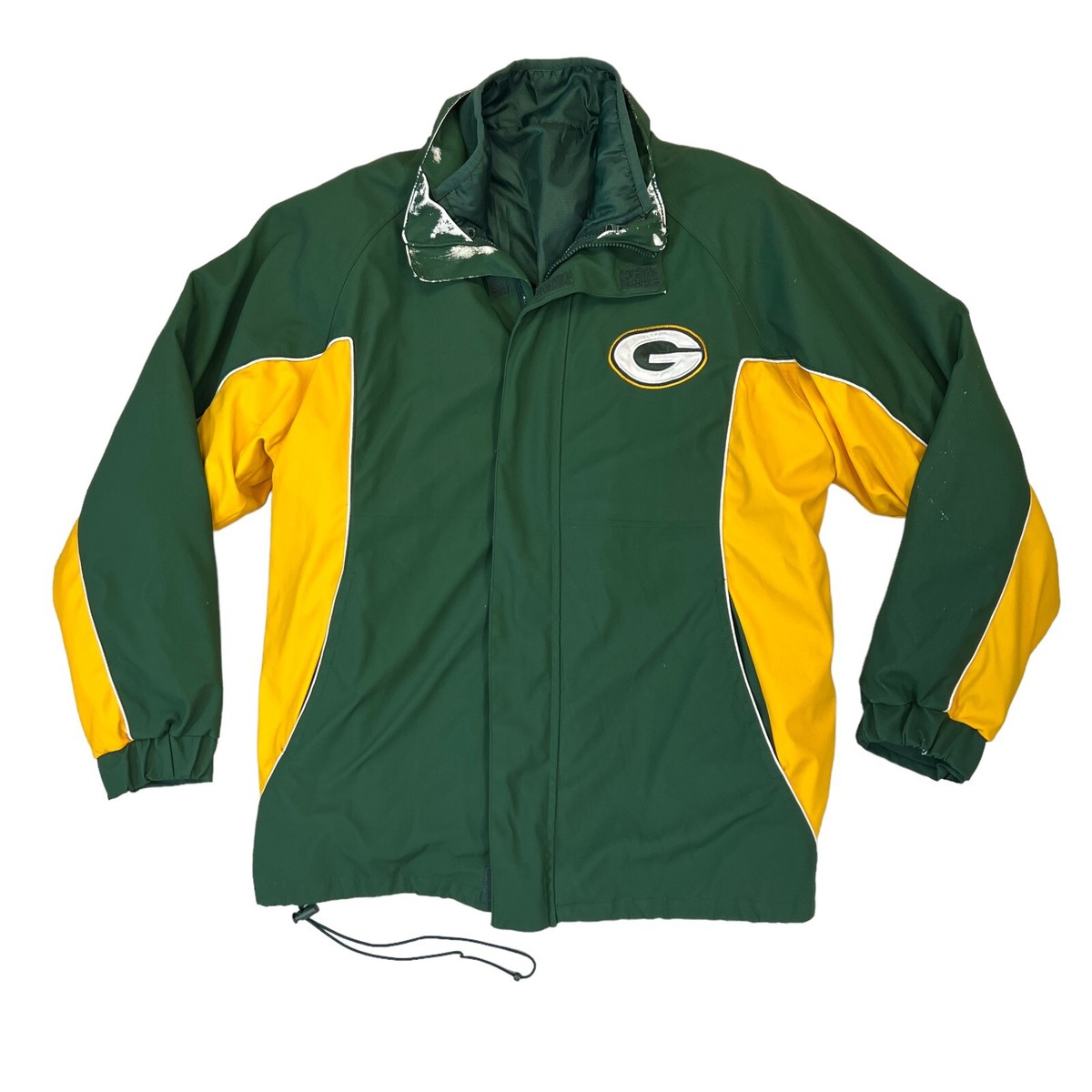 Green Bay Packers 3-in-1 Reversible Jacket Mens Large Waterproof