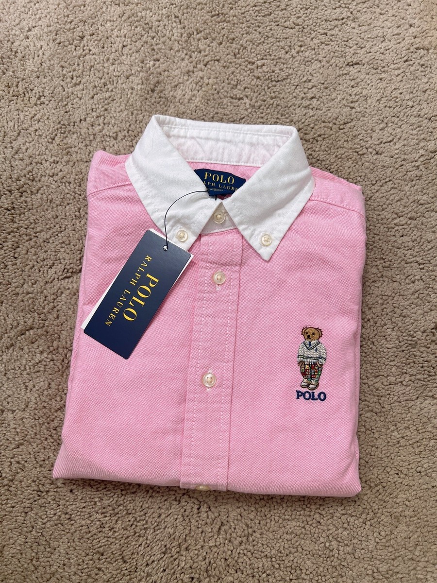 Polo Ralph Lauren Oxford Button Down dress shirt Polo Bear NWT