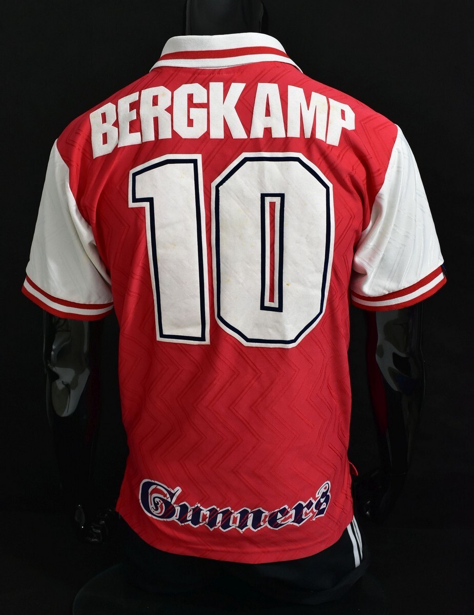 1996-97 GUNNERS NIKE Arsenal FC Home Football Shirt BERGKAMP SIZE