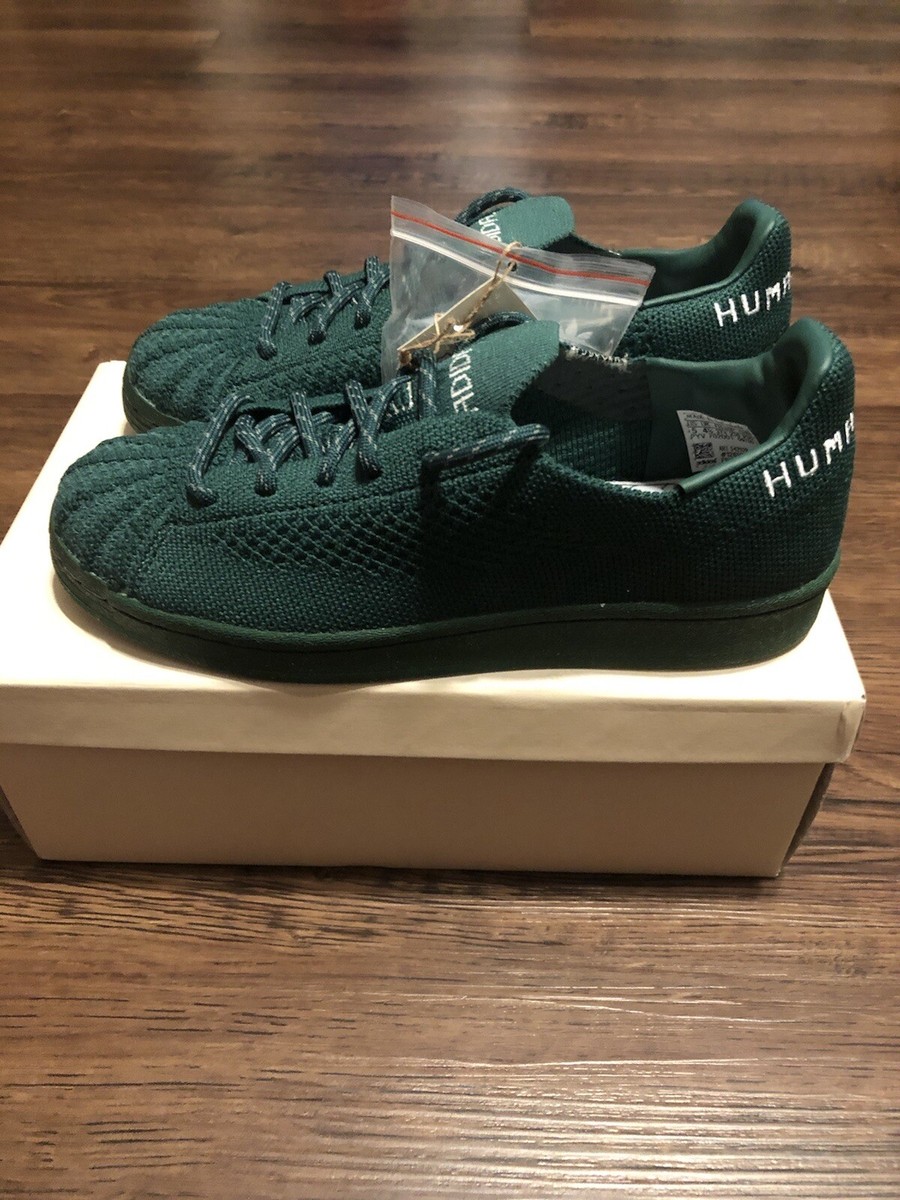 Adidas x Pharrell Williams Superstar Green Human Race US Size 4