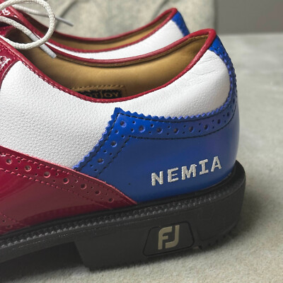 FootJoy Icon Golf Shoes Mens Size 10.5 Red White Blue USA Flag
