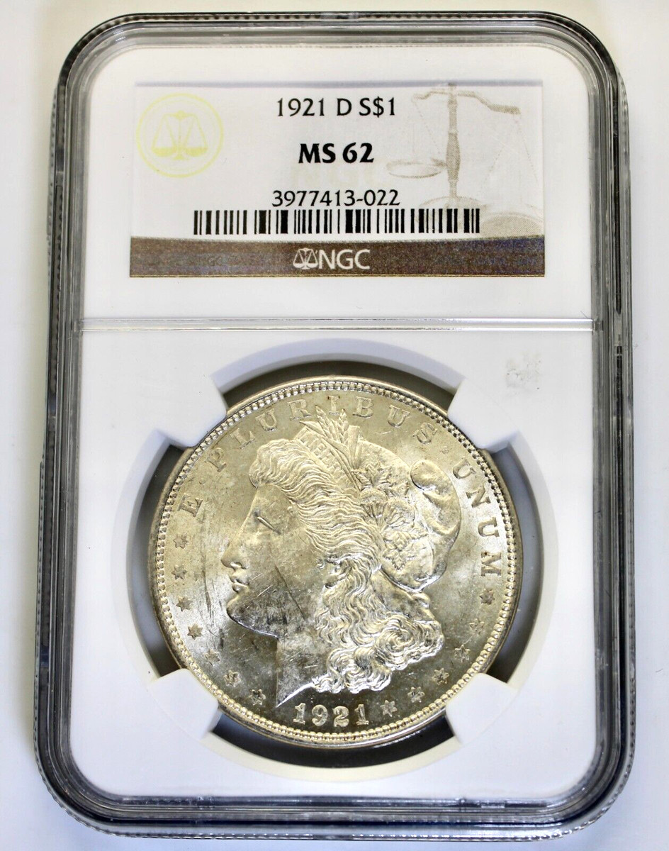 NGC mint error MS62』モルガンダラー銀貨（1921年）