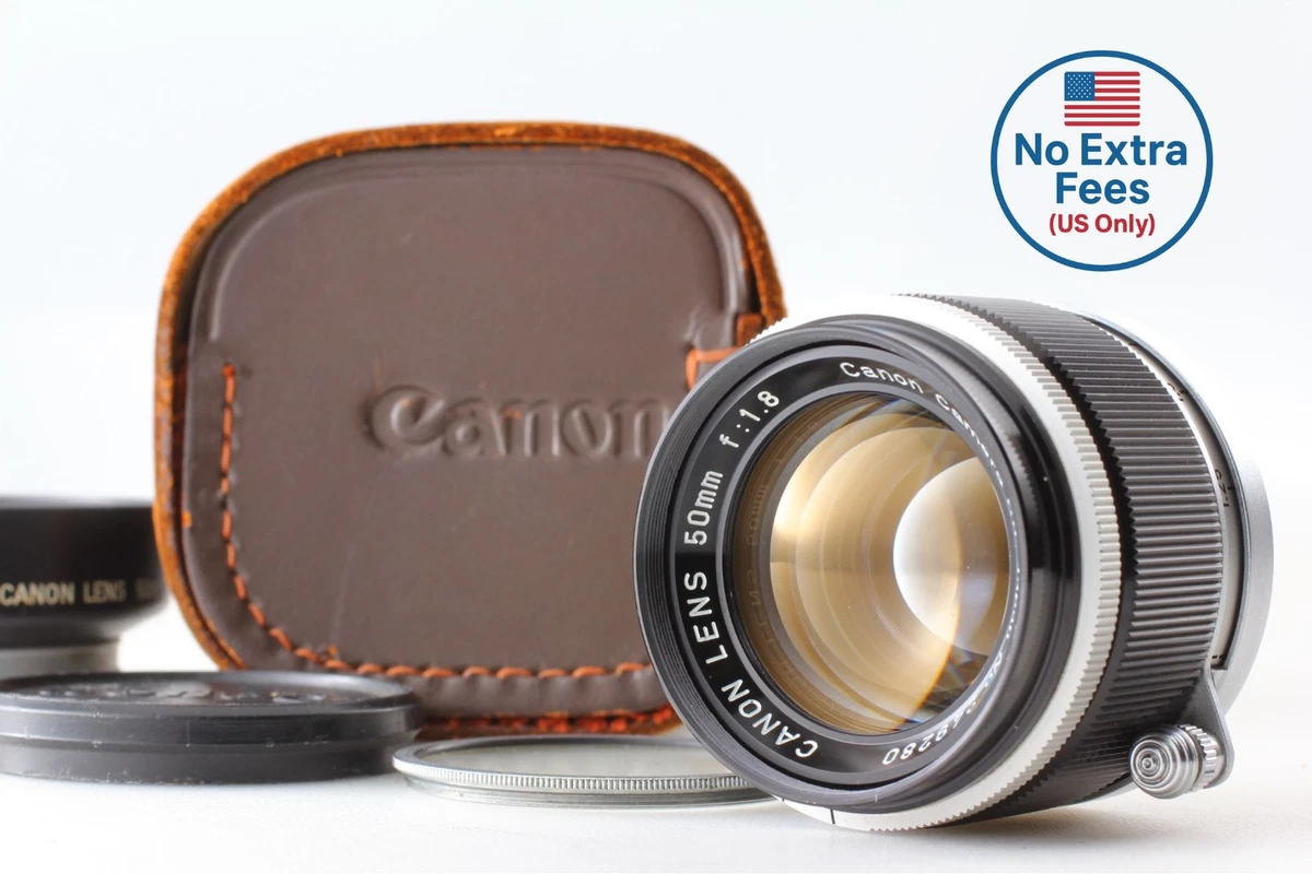 CANON-L 50mmF1.8オールクロームタイプ純正メタルフード付き CANON-L