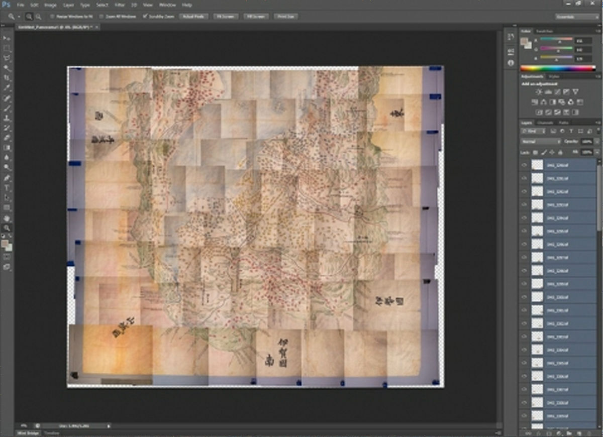 日本の税徴収に使われた200年前の古地図「近江国絵図」を