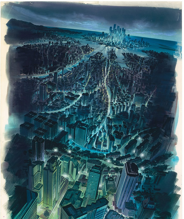 Ghost In The Shell Production Background, Cut No. 683 - Halcyon