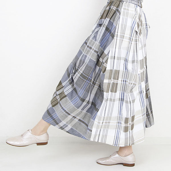 センソユニコ 慈雨 チェック切替デザインスカート – セレクトショップ