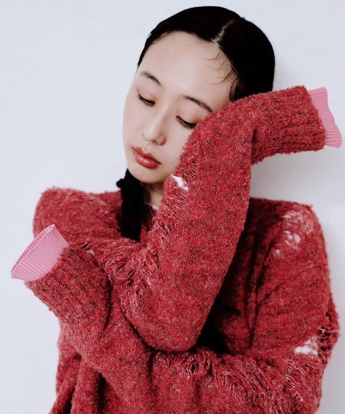 HCAE ループヤーンダメージニット | IKG crossing