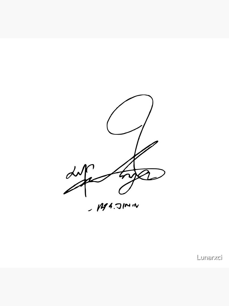 bts jimin signature