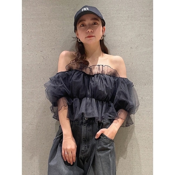 ボリュームギャザーフリルオフショルブラウス | スナイデル(SNIDEL