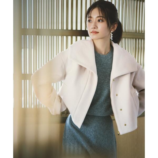 フード襟ショートコート | プロポーション ボディドレッシング