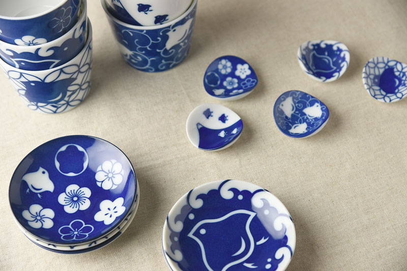 千鳥づくし 9.5cm豆皿 富士千鳥[定番] - 業務用食器販売用食器 卸売の