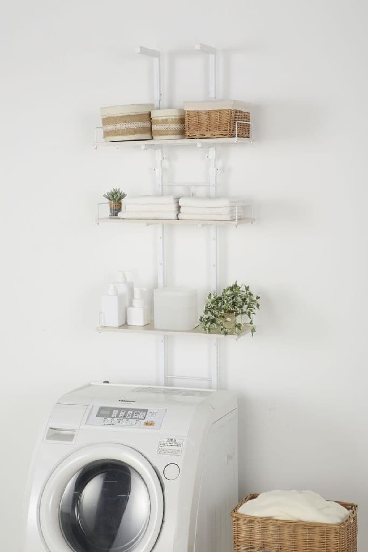ニトリ「つっぱり洗濯機ラック（BH07）」洗濯機上の空いたスペースを