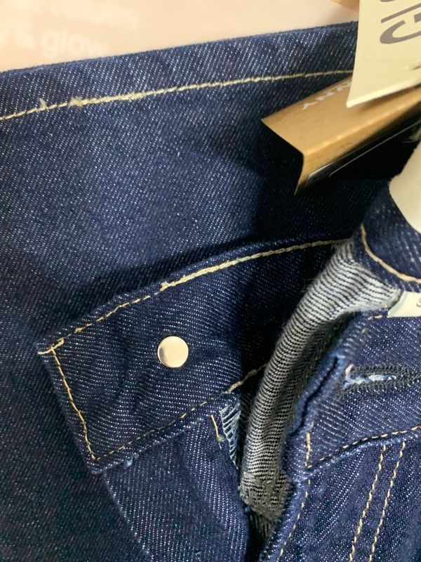 MUSINSA公式 | GLOWNY 901 LOW-RISE WIDE LEG JEANS (DEEP BLUE)