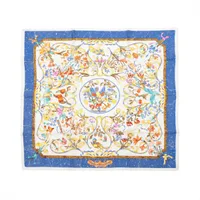 エルメス HERMES スカーフ カレ90 東洋の石と西洋の石細工 HERMES