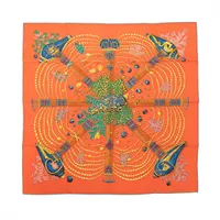 エルメス カレ90 LES SOURCES DE LA VIE 生命の源 スカーフ シルク