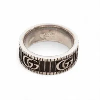 グッチ インターロッキングG フラワー リング 925 5.6g シルバー