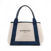 バレンシアガ ネイビーカバスM レザー トートバッグ ブラック 339936