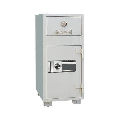送料無料】 投入式耐火金庫 テンキー式 幅346×奥行475×高さ780mm 90kg