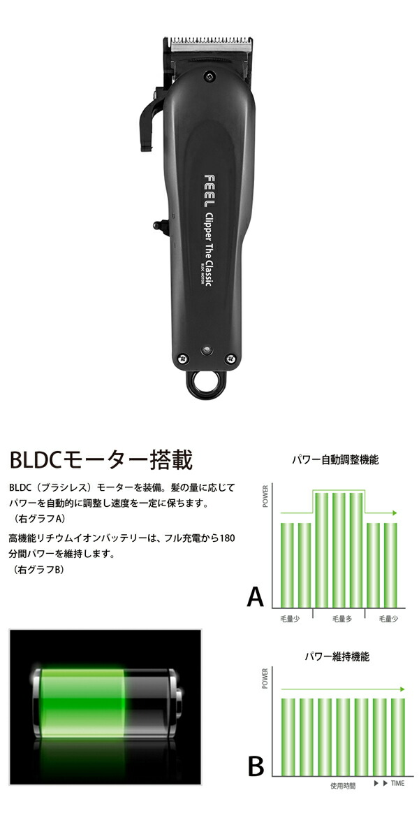 楽天市場】バリカン FEELクリッパー ザ・クラシック 刈り高さ0.5mm~2.4