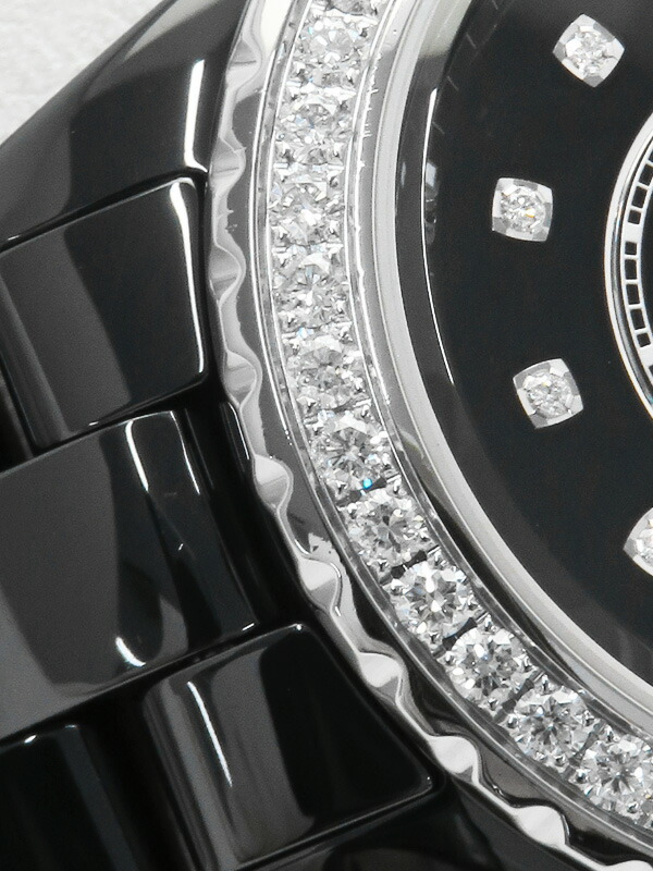 CHANEL】シャネル『J12 ブラックセラミック 33mm 12P＆ベゼルダイヤ